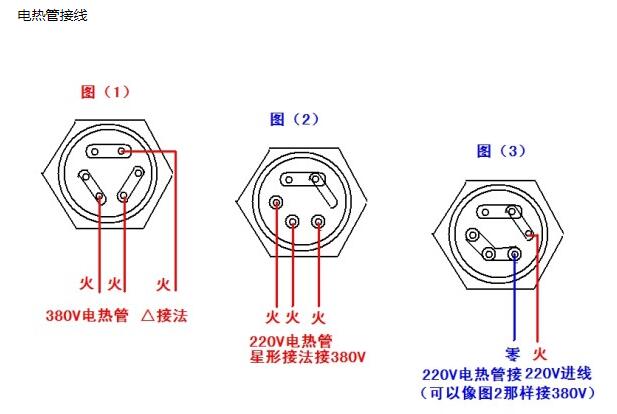 380V發(fā)熱管接線圖接線方法